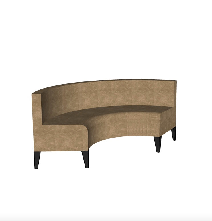 Eettafelbank Nico halfrond