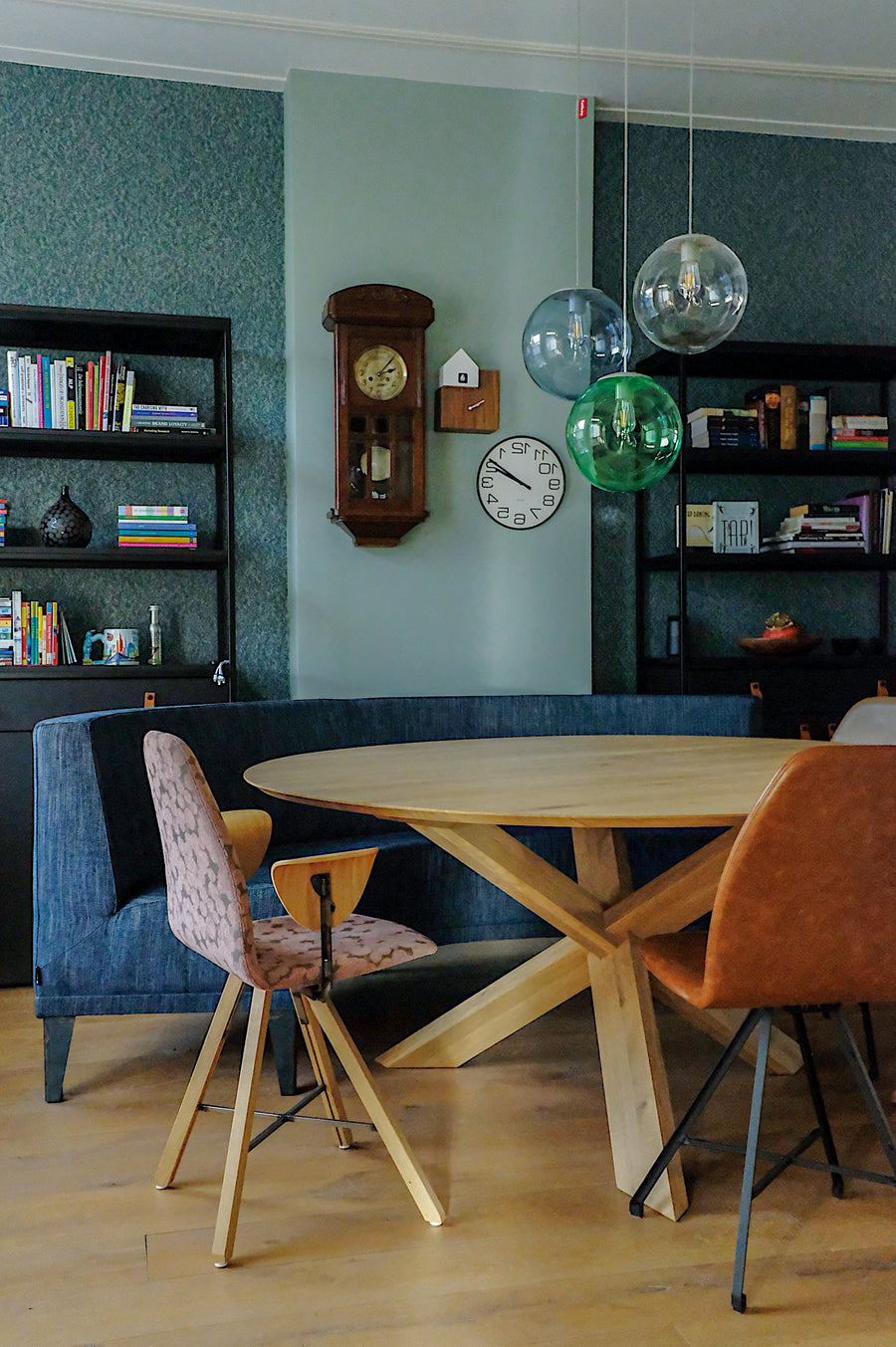 Eettafelbank Nico halfrond